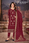 Dum Masala Rayon Gold Printed Readymade Suits Wholesale Market In Surat